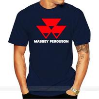 Massey Ferguson Traktorių Įmonės Logotipas Vyriški Juodi Marškinėliai S M L XL vyriškas prekės ženklo marškinėlis vyrams vasariniai medvilniniai marškinėliai S
