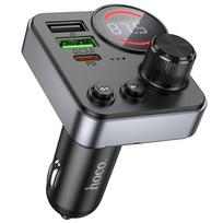Hoco E86 Black Car Transmitter with Bluetooth, 2 x USB-A and USB-C Ports, QC3.0 PD 48W