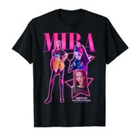 Mira Kpop Demonų Medžiotojai Rumi Zoey Animacinis T-shirt Vyrams Moterims 100% Medvilnės T-shirt'ai Trumpomis Rankovėmis Viršutiniai Drabužiai 1027-4 S