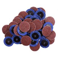 50 vnt. 2 colių šlifavimo diskų 36 grūdėtumo aliuminio oksido šlifuokliui su koteliu, Roll Lock diskas, rūdžių, dažų šalinimui 50Pcs