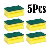Reusable Dishwashing Sponge Double-sided Highly Absorbent Scouring Pad Rust Removing Cleaning Brush Kitchen Grease Cleaning Tool