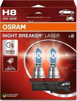 Osram lemputės 12V 35W H8 Night Breaker Laser +150%
