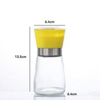 Creative Stainless Steel Spice Grinder - Adjustable Coarseness, Manual Glass Black Pepper Mill