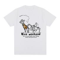 Pavadink mane savo vardu Vintažiniai marškinėliai Gražus savaitgalis Apvalus kaklas 100% medvilnė Vyriški marškinėliai Nauji TEE TSHIRT Moteriški viršutiniai drabužiai Unisex S