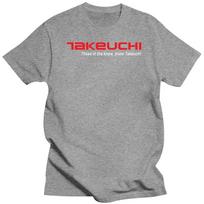 Naujas Takeuchi ekskavatorius Statybinė technika Logotipas Vyriški marškinėliai Drabužiai Šaunūs viršutiniai drabužiai TEE marškinėlis vyriškas apvalia kaklo iškirpte trumpomis rankovėmis kasdieniai viršutiniai drabužiai S