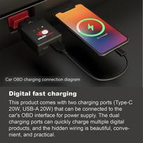 „Obd 2In1“ degalų taupymas naudojant greitojo įkroviklio lustų derinimo dėžutę, skirtą benzino ir dyzeliniams automobiliams, padidina galią, padidintą iš „Hk-V3“
