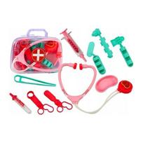 LEAN Toys Baby First Aid Kit Medical Tools In Pink Suitcase