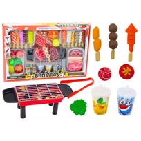 LEAN Toys Vakarėlių grilio rinkinys su maistu, gėrimais ir daržovėmis, 40 dalių