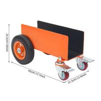 300KG Sunkiųjų plokščių vežimėlis Plokščių vežimėlis Visureigis transportavimo vežimėlis Aliuminio lydinio plieno transportavimo vežimėlis Statybvietėms, Gamyklai oranžinė