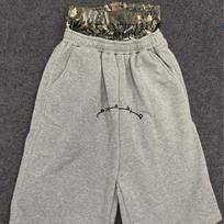 European and American retro high street personality loose casual vacation two short double waist shorts S pilka spalva