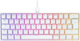 "Corsair K65 RGB Mini 60% laidinė mechaninė žaidimų klaviatūra - "Cherry MX RED" linijiniai jungikliai - dvigubo šūvio PBT klavišai - suderinama su "iCUE" - AZERTY FR - PC, "Mac", "Xbox" - balta