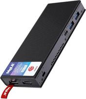 "MeLE PCG02 Pro Fanless Mini PC Stick -N100 8GB 256GB kompiuteris be ventiliatoriaus, dvigubas HDMI 4K, SSD palaikymas, "Wi-Fi 5", Gigabit LAN, USB PD 3.0 - idealiai tinka biurui, pramonei ir IT