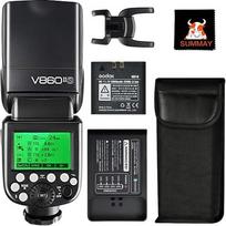 GODOX V860IIS Speedlite HSS 1/8000S GN60 2000mAh įkraunama baterija TTL fotoaparato blykstė, skirta "Sony" DSLR fotoaparatui A6000 A6300 A6500 A7II A7RII A7RIII (V860II-S)