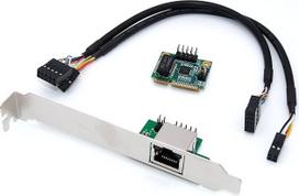 Tinklo kortelė Mini PCIe 1 prievadas RJ45-2,5Gbit/s - Mini PCI Express - mPCIe - mikroschemų rinkinys Realtek RTL8125 - žemo ir aukšto profilio