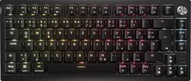 "Corsair K65 Plus" belaidė 75 % RGB "Hot-Swap" mechaninė žaidimų klaviatūra - iš anksto sutepti taktiliniai "MLX Fusion" jungikliai - PBT klavišų dangteliai - QWERTZ DE - juoda