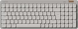 "Flow Lite" 100 klavišų žemo profilio mechaninė klaviatūra (vokiškas išdėstymas QWERTZ) - belaidė "Bluetooth/2.4G"/kabelinė, keičiama su "Specter" linijiniais jungikliais, įkraunama - skirta "Win&Mac" (marmurinė pilka)