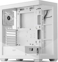 darkFlash ATX Mid-Tower kompiuterio korpusas, iš anksto įmontuotas PWM ventiliatorius be šviesos diodų, pilno ekrano dvipusis sieninis grūdintas stiklas, USB-C prievadas, palaiko iki 360 mm vandens aušinimo radiatorius, baltas (DS900)
