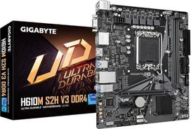 GIGABYTE H610M S2H V3 DDR4 pagrindinė plokštė - palaiko 14-ąjį "Intel Core" procesorių, 4+1+1 hibridinis skaitmeninis VRM, iki 3200 MHz DDR4, 1xPCIe 3.0 M.2, GbE LAN, USB 3.2 Gen 1