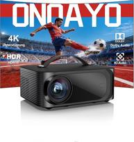 Projektorius, tinkamas "Netflix" Oficialus "Dolby Audio" projektorius 4K namų kino ONOAYO 1500ANSI HDR10+ HDMI eARC, 1080P Full HD AI automatinis fokusavimas WiFi 6 Bluetooth 5.3 Nešiojamasis mini išmanusis projektorius kinas