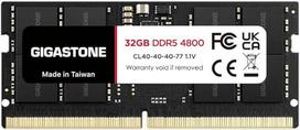【DDR5 RAM】GIGASTONE 32GB DDR5 4800MHz PC5-38400 CL 40-40-40-77 1.1V SODIMM 262Pin Non-ECC Unbuffered Notebook Laptop High Performance Memory Upgrade
