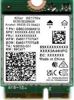 "Intel BE1750x Killer Series" atnaujintai BE200 WiFi 7 kortelei | Žaidimų WiFi adapteris | M.2 PCIe WiFi kortelė | 5,8Gbps 320MHz 4K QAM | Palaiko "Bluetooth 5.4" ir "Intel" kompiuterį su "Windows 10/11