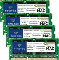 "Timetec Hynix IC Apple DDR3 1333MHz PC3-10600 SODIMM atminties atnaujinimas, skirtas "MacBook Pro" 13/15/17 colių 2011 m. pradžioje ir pabaigoje, "iMac" 21,5 colių 2010-2011 m. viduryje ir pabaigoje, 27 colių 2010-2011 m. viduryje, "Mac mini" 5.1 ir 5.2