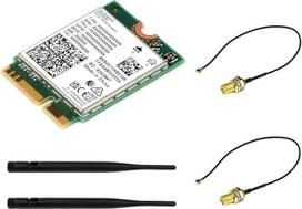 "WiFi 7" belaidė BE200 NIC kortelė NGFF (M.2 E Key) tinklo adapteris, palaiko 2,4G/5G/6GHz trijų dažnių juostą, "Bluetooth 5.4", IEEE 802.11a/b/g/n/ac/be/ax standartą, palaiko "Linux", "Windows 10/11