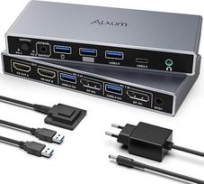 4K DP HDMI HDMI USB 3.0 KVM jungiklis 2 įėjimai ir 2 išėjimai