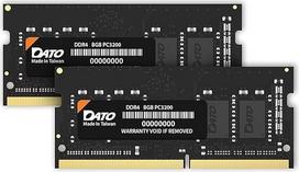 DATO 16GB RAM (8GB x 2), DDR4 3200 MHz PC4-25600 CL22 SODIMM 1,2 V 260 kontaktų neECC SODIMM, nešiojamųjų kompiuterių atminties modulis