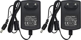 Security-01 Pack of 2 AC to DC 12 V 3 A maitinimo šaltinio adapteris, jungtis 5,5 mm x 2,1 mm, skirtas CCTV kameros DVR LED string light