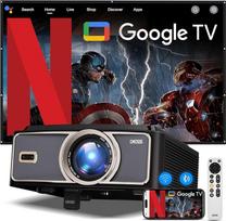 "Beamer-4K" [1500ANSI ir automatinis fokusavimas/trapezoidinė korekcija] Dienos šviesos projektorius su "WiFi" 6 "Bluetooth", DESS Full HD 1080P trumpo atstumo projektorius, išmanusis projektorius, paslėptas variklio stovas, 300 colių ekranas