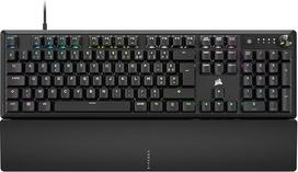 "Corsair K70 Core RGB" mechaninė žaidimų klaviatūra su atrama delnams - iš anksto sutepti linijiniai klavišai MLX raudonos spalvos - garso slopinimas - suderinama su "iCUE" - AZERTY FR išdėstymas - juoda