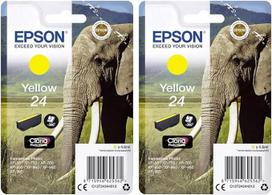 "Epson" originalus 24 dramblių rašalas (XP-750, XP-850, XP-950, XP-55, XP-760, XP-860, XP-960, XP-970), geltonas (2 vnt.)