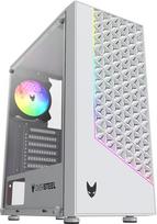 "Oversteel" - "Iridium" žaidimų kompiuterio korpusas, suderinamas su ATX, Micro ATX ir ITX plokštėmis, 120 mm A-RGB ventiliatorius, tinklelis priekyje, 2 dulkių filtrai, grūdintas šoninis stiklas, USB 3.0, baltos spalvos