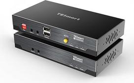 "TESmart" HDMI 4K@30Hz KVM plėstuvas HKE10SS-E25, kabelis iki 100 m, "Full HD 4K30" (TX+RX) plėstuvas, EDID, be nuostolių, dvikryptis garso perdavimas, IR