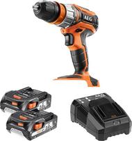 AEG PRO18V BS 18C2X akumuliatorinis kompaktiškas gręžtuvas (maks. Sukimo momentas 60 Nm, 13 mm griebtuvas be rakto, 21 lygio sukimo momento reguliavimas, 2 greičių pavara, įskaitant 2x 2,0 Ah akumuliatorių ir įkroviklį)