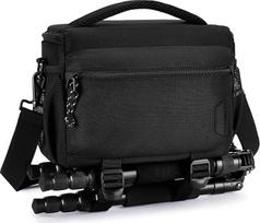 bagsmart SLR DSLR fotoaparato krepšys Vandeniui atsparus fotoaparato krepšys SLR fotoaparatui su lietaus dangčiu, mažas fotoaparato dėklas mažiems trikojams, juodas