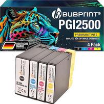 Bubprint 4 spausdintuvų kasetės, suderinamos su Canon PGI-2500XL juoda, žydra, purpurinė, geltona Maxify MB4050MB5050