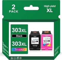 ColoWorld 303XL Druckerpatronen, für Hp 303 Druckerpatronen Multipack, suderinama su Hp Envy Inspire 7200e 7220e 7900e 7920e,für Envy Photo 6200 6230 7800,für Tango X Smart Drucker(2er-Pack)