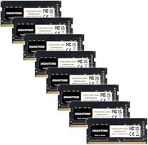 DDR4 OPERATYVIOJI ATMINTIS: GIGASTONE 128GB rinkinys (8x16GB) DDR4 2666MHz (2400MHz arba 2133MHz) PC4-21300(PC4-19200/17000) CL19 1.2V SODIMM 260Pin Non-ECC Unbuffered Notebook Laptop High Upgrade upgrade upgrade upgrade