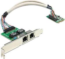 DeLOCK 95237 Mini PCI-e LAN adapteris 2x RJ-45