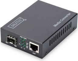 DIGITUS medijos keitiklis - SFP+ prievadas - 10Gbit Ethernet - RJ45 / SFP+ - 10GBase-T į 10GBase-R - juodas
