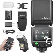 Godox V480 blykstė V480S fotoaparato blykstė, įmontuotas ličio akumuliatorius, 1/8000 HSS, 2.4GX belaidis TTL, 1,7 s atkūrimo laikas, 650 pilnos galios blyksnių, skirta "Sony" fotoaparatui (V480S)