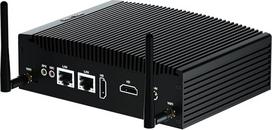 HISTTON Dviejų branduolių mini kompiuteris be ventiliatoriaus, pramoninis kompiuteris "Core i5-8265U", DDR4 8GB RAM 256GB SSD, dvigubas LAN, "WiFi", BT4.2, pramoninis mini kompiuteris 2 RS232 COM, dvigubas HD, USB 3.0, mini stalinis kompiuteris "Windows 1