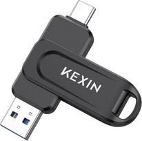 KEXIN USB C Stick 512GB USB Stick 3.0 OTG 100MB/s "2-in-1" atminties kortelė "Memory Stick C" 512GB dvigubas blykstės diskas kompiuteriui, automobiliui, išmaniajam telefonui Juoda