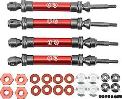 RC atnaujinimo dalis Priekinis galinis varomasis velenas Metalinė CVD transmisijos ašis TRAXXAS SLASH 1/10 RC automobiliams (raudona)