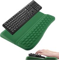 Riešo atrama klaviatūrai, riešo atrama klaviatūros delnų atramai, ergonomiška, atminties putų neslystanti klaviatūros atrama, patogi klaviatūros riešo atrama kompiuteriui, rašymui, biurui, darbui, namams, žaidimams
