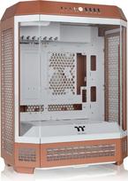 Thermaltake The Tower 600 ATX Mid-Tower kompiuterio korpusas, paslėptų jungčių palaikymas, vertikalus dizainas, 3 x grūdintas stiklas, 2 x 140 mm PWM ventiliatoriai, 420/360 mm radiatorius, USB-C, Mocha Mousse