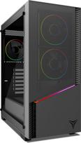 YEYIAN korpusas "Gamer Elara Mid-Tower" - suderinamas su ATX/M-ATX/ITX - grūdinto stiklo šoninis skydelis - 4 ARGB ventiliatoriai (3 priekiniai ir 1 galinis) - juodas
