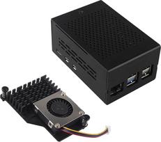 ZDE aliuminio korpusas ZC501 su aktyviu aušintuvu ZP536, skirtas Raspberry Pi 5 2GB 4GB 8GB 16GB Palaiko PCIe to M.2 NVMe PoE HAT WiFi7 RS485 RS232 PCIe periferinę plokštę ZP511 ZP517A ZP581 ZP582 ZP590 A A A ZP59 2